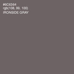 #6C6364 - Ironside Gray Color Image